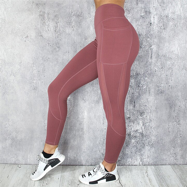 Women's High Waist Solid Color Sports Leggings