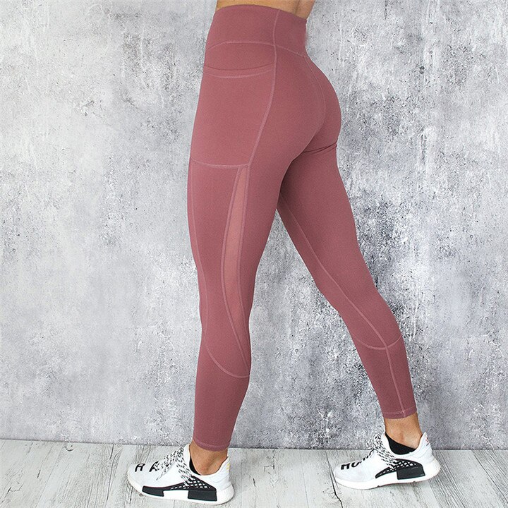 Women's High Waist Solid Color Sports Leggings